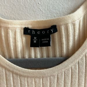 THEORY SLEEVELESS CREME DRESS
